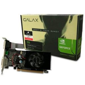 PLACA DE VIDEO GEFORCE GALAX GT MAINSTREAM 21GGF4HI00NP 210 1GB DDR3 64BIT 1000MHZ DVI HDMI VGA