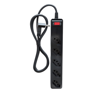PROTETOR DE SURTO ICLAMPER 5 TOMADAS LCF - PRETO