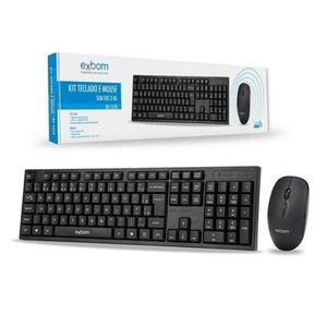 EXBOM BK-S370 KIT SEM FIO TECLADO COM MOUSE 2.4G USB ABNT II - PADRAO BRASILEIRO