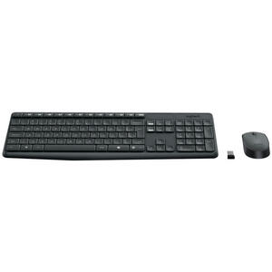 KIT TECLADO E MOUSE LOGITECH SEM FIO PRETO - MK235