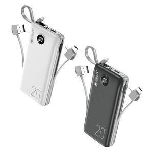 CARREGADOR PORTÁTIL POWER BANK HREBOS 20.000MAH DISPLAY - HS-902